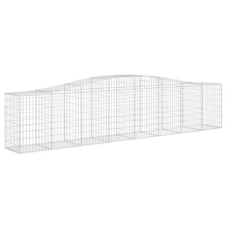 vidaXL Panier de gabions arqué 400x50x80/100 cm Fer galvanisé