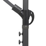 vidaXL Parasol suspendu avec poteau bleu 3 m