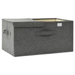 vidaXL Boîte de rangement Tissu 50x30x25 cm Anthracite