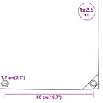 vidaXL Bâche anthracite 1x2 5 m 650 g/m²