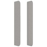 vidaXL Tête de lit avec oreilles Gris clair 203x16x118/128 cm Tissu