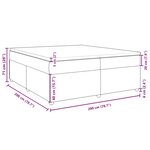 vidaXL Sommier à lattes de lit avec matelas Gris clair 200x200cm Tissu