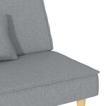 vidaXL Canapé-lit à gris clair tissu