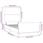 vidaXL Cadre de lit avec tête de lit Bleu foncé 100x200 cm Velours