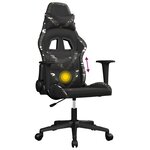 vidaXL Chaise de jeu de massage Noir et camouflage Similicuir