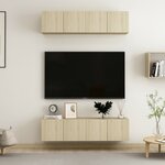 vidaXL Meubles TV 4 Pièces Chêne sonoma 60x30x30 cm Bois d'ingénierie