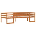 vidaXL Cadre de lit pour enfants brun cire 80x200cm bois de pin massif