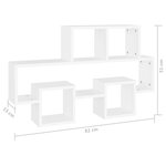 vidaXL Étagère murale forme d'auto Blanc 82x15x51 cm Bois d’ingénierie