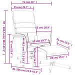 vidaXL Fauteuil inclinable de massage avec repose-pied noir similicuir