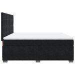 vidaXL Sommier à lattes de lit avec matelas Noir 180x200 cm Velours