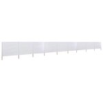 vidaXL Paravent 9 panneaux Tissu 1200 x 160 cm Blanc sable