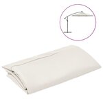 vidaXL Tissu de remplacement pour parasol déporté Blanc sable 350 cm