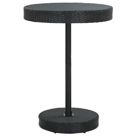 vidaXL Table de jardin Noir 75 5x106 cm Résine tressée