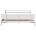 vidaXL Cadre de lit et tête de lit blanc 180x200 cm bois de pin massif
