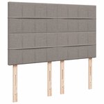 vidaXL Sommier à lattes de lit avec matelas Taupe 140x200 cm Tissu