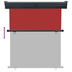 vidaXL Auvent latéral de balcon 145x250 cm Rouge