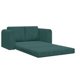 vidaXL Canapé Lit 2-en-1 Vert Foncé 148x71x83 cm Velours