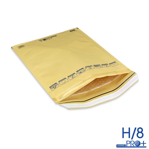 Lot de 10 enveloppes à bulles pro+ marron h/8 format 260x360 mm