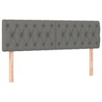vidaXL Sommier à lattes de lit avec matelas Gris foncé 140x200cm Tissu