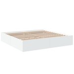 vidaXL Cadre de lit blanc 200x200 cm bois d'ingénierie