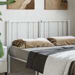 vidaXL Tête de lit métal blanc 135 cm