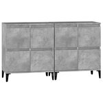 vidaXL Buffets 2 Pièces gris béton 60x35x70 cm bois d'ingénierie
