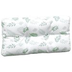 vidaXL Coussins de palette lot de 3 motif de feuilles tissu