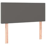 vidaXL Sommier à lattes de lit avec matelas Gris 80x200 cm Similicuir