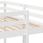 vidaXL Lit superposé triple blanc 140x200/70x140 cm bois de pin massif