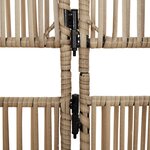 vidaXL Cloison de séparation 4 panneaux beige résine tressée