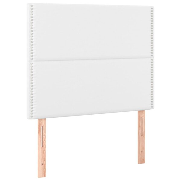 vidaXL Têtes de lit 2 Pièces Blanc 90x5x78/88 cm Similicuir