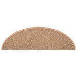 vidaXL Tapis de marches d'escalier 15 Pièces Marron foncé 56x17x3 cm