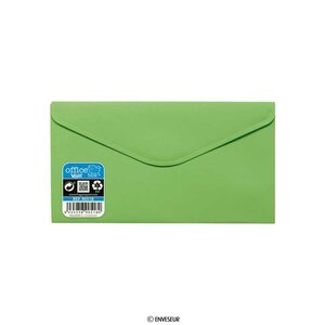 Lot de 20 enveloppes verte avec fermeture velcro 125x225 mm (dl+) vital colors v-lock