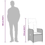 vidaXL Chaises inclinables de jardin lot de 2 et coussins gris rotin