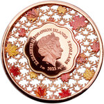 Monnaie en argent 5 dollars g 62.2 (2 oz) millésime 2023 filigree maple leaf 2