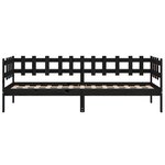 vidaXL Lit de jour Noir 90x190 cm Bois de pin massif