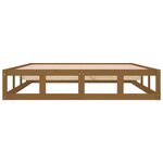 vidaXL Cadre de lit Marron miel 120x200 cm Bois massif