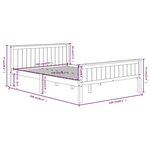 vidaXL Cadre de lit sans matelas bois massif de pin gris 160x200 cm