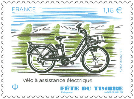Timbre - Fête du timbre - Vélo à assistance électrique - Lettre verte