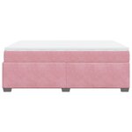vidaXL Sommier à lattes de lit avec matelas Rose 140x190 cm Velours
