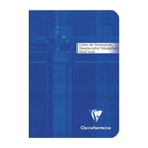 CLAIREFONTAINE Carnet vocabulaire 10,5x14,8 64p ligné couleur aléatoire