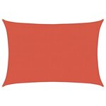 vidaXL Voile d'ombrage 160 g/m² Terre cuite 5x6 m PEHD