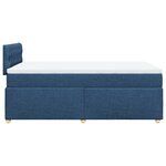 vidaXL Sommier à lattes de lit avec matelas Bleu 120x200 cm Tissu