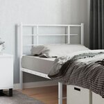 vidaXL Tête de lit métal blanc 100 cm
