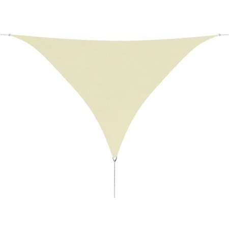 vidaXL Voile de parasol tissu oxford triangulaire 5x5x5 m crème