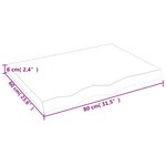 vidaXL Étagère murale 80x60x(2-6) cm bois de chêne massif non traité