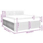 vidaXL Sommier à lattes de lit et matelas Vert foncé 180x200cm Velours