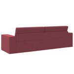 vidaXL Canapé Lit 2-en-1 Rouge Vin 245x150x60.5 cm Tissu