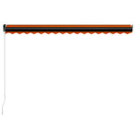 vidaXL Auvent manuel rétractable avec LED 450x300 cm Orange et marron