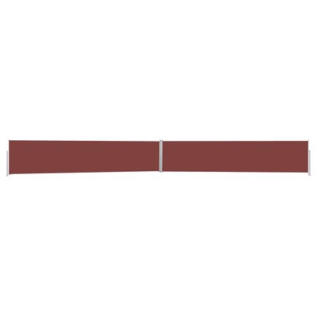 vidaXL Auvent latéral rétractable de patio 170x1200 cm Marron